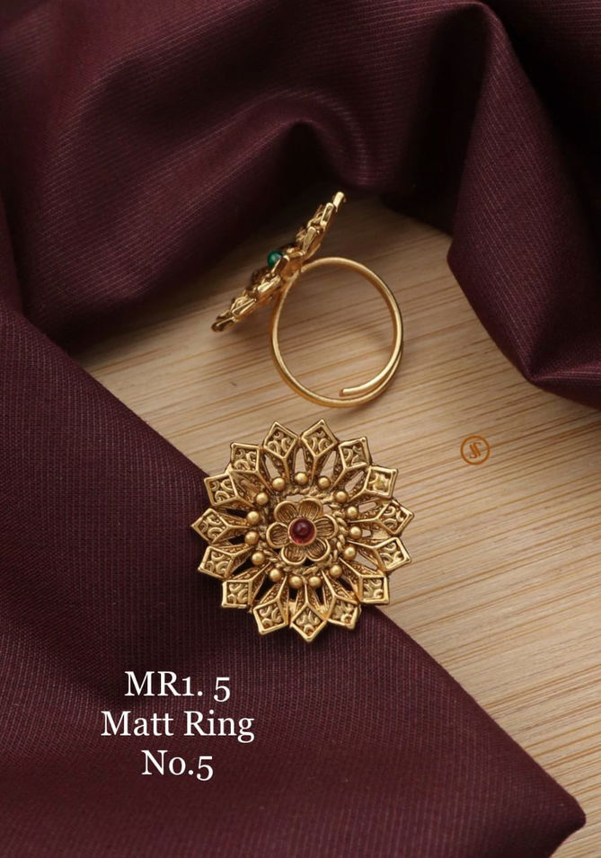 MR1 Designer Rajawadi Matt Rings Wholesalers In Delhi
